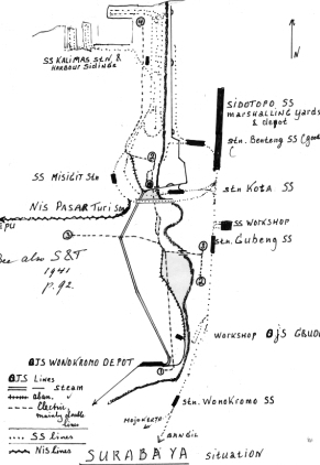 Map of the Surabaya area